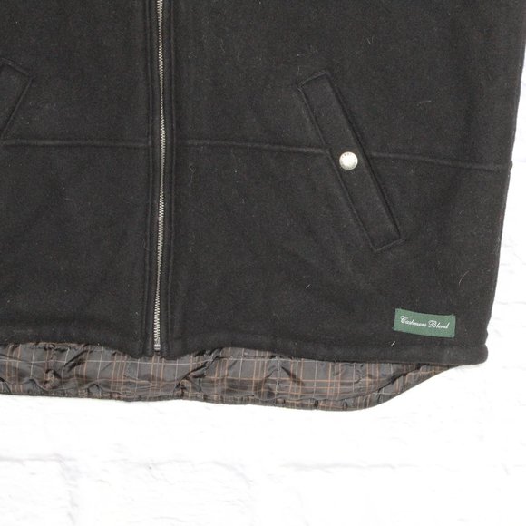 Lyle & Scott Black Wool Cashmere Blend Full Zipper Vest Size XL - Picture 4 of 10